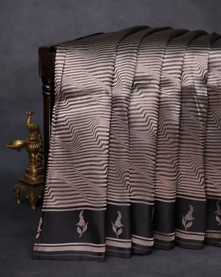 Classic black Banarasi Saree